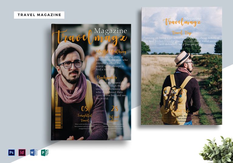 Editable Travel Magazine Template